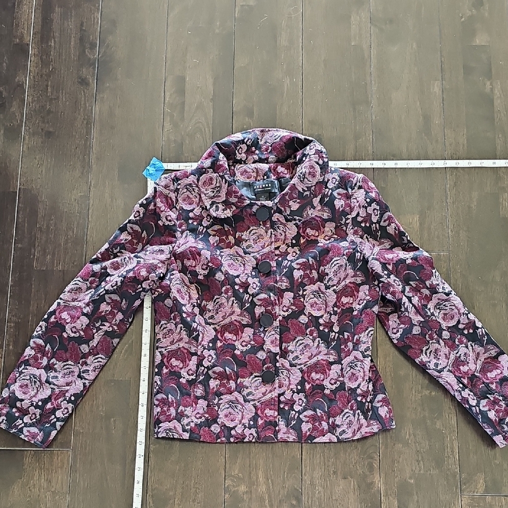 Axcess Pink and Purple Floral Blazer